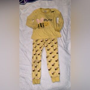Charming Bee Kids Pajama Set in Yellow